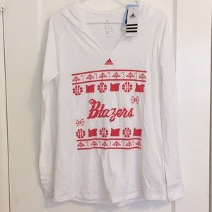 NWT Portland Trail Blazers Adidas Long Sleeve